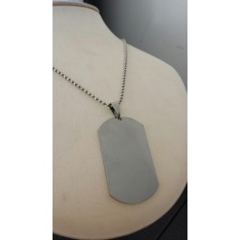 PIASTRINA TARGA TARGHETTA MILITARE IN METALLO CON CATENELLA INCISIONE PERSONALIZZATA INCLUSA 