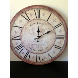 orologio da parete muro vintage antichizzato tipo legno
