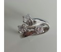 ANELLO DONNA IN ARGENTO 925 MODELLO RECARLO TRILOGY ZIRCONE STRASS BRILLANTE PER FIDANZAMENTO