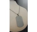 PIASTRINA TARGA TARGHETTA MILITARE IN METALLO CON CATENELLA INCISIONE PERSONALIZZATA INCLUSA 
