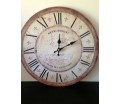 OROLOGIO DA PARETE VINTAGE IN MDF EFFETTO LEGNO ANTICATO COUNTRY CHIC RIPRODUZIONE CARTA POSTALE JUSTAMINUTE BY LOWELL (CASA ITALIANA DI OROLOGI)