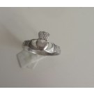 CLADDAGH RING ORIGINALE ANELLO DI FIDANZAMENTO IRLANDESE CELTICO IN ARGENTO 925 MANI CUORE CORONA INCISIONE NOME DATA GRATIS