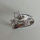 ANELLO DONNA IN ARGENTO 925 MODELLO RECARLO TRILOGY ZIRCONE STRASS BRILLANTE PER FIDANZAMENTO