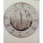 orologio da parete muro vintage new york statua libertà antichizzato tipo legno